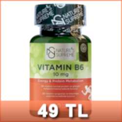 Nature's Supreme Vitamin B6 10 Mg 100 Kapsül