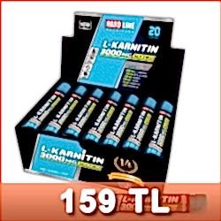 Hardline L-Karnitin Matrix 3000 Mg 20 Ampül